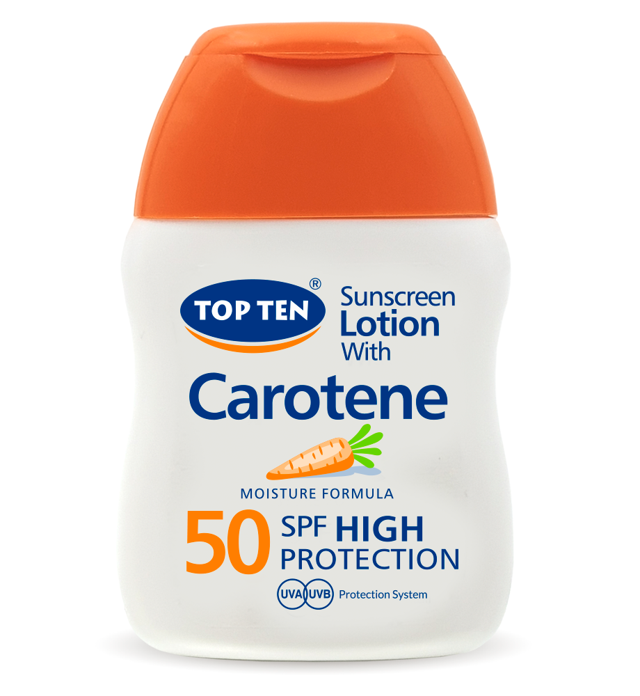 TOP TEN Sunscreen Lotion With Carotene SPF 50 Pocket Top Ten Kozmetika