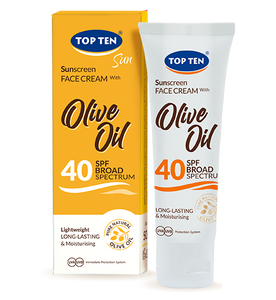 TOP TEN OLIVE OIL Sunscreen Face Cream SPF 40
