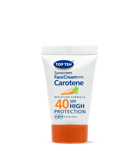 TOP TEN Sunscreen Face Cream with Carotene SPF 40 -Pocket