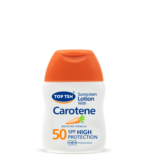 TOP TEN Sunscreen Lotion With Carotene SPF 50 -Pocket