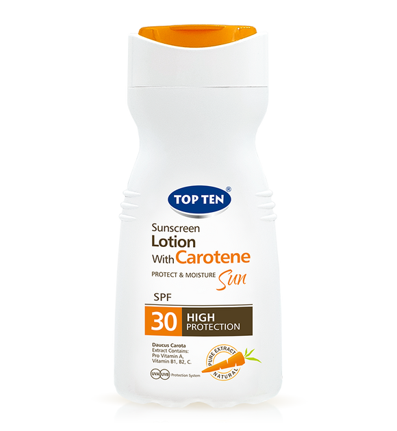 TOP TEN Sunscreen Lotion with CAROTENE SPF 30