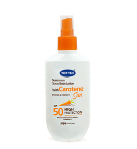 TOP TEN Sunscreen Lotion with CAROTENE SPF 50