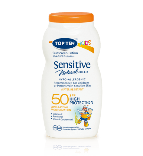 TOP TEN KIDS SENSITIVE Sunscreen Lotion SPF 50
