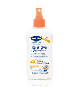 TOP TEN KIDS SENSITIVE Sunscreen Lotion Spray SPF 40
