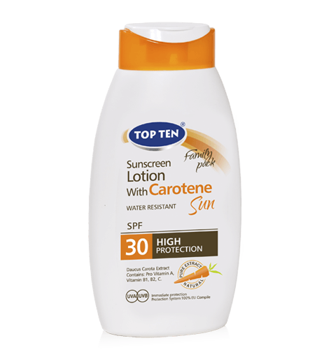 TOP TEN CAROTENE FAMILY PACK Sunscreen Lotion SPF 30