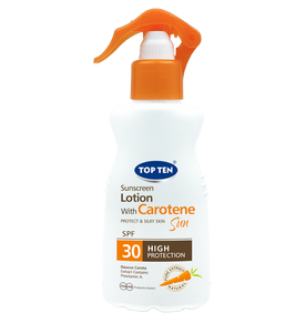 TOP TEN CAROTENE Sunscreen Lotion SPF 30 Spray