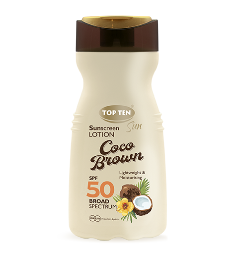 TOP TEN Coco Brown Sunscreen Lotion SPF50