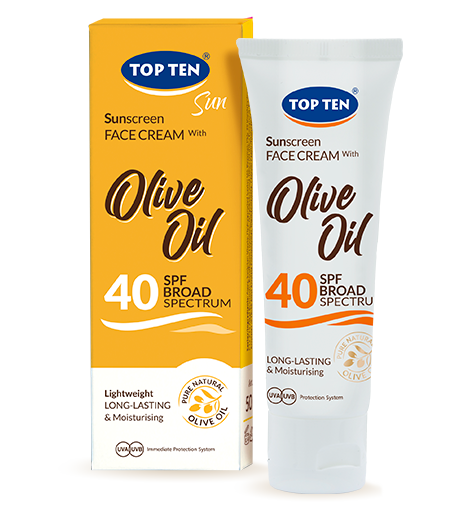 TOP TEN OLIVE OIL Sunscreen Face Cream SPF 40