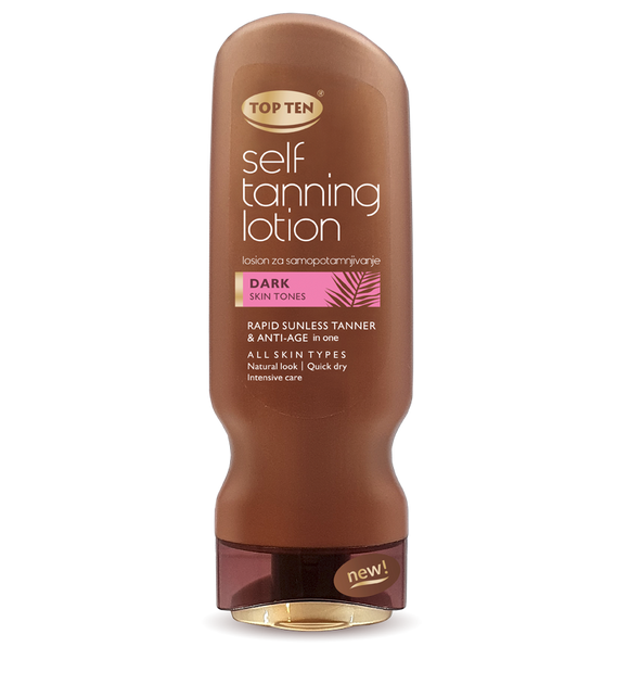 TOP TEN SELF TANNING LOTION -DARK SHADE